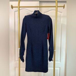 Jennifer Lopez Navy Blue Glittery Mini Dress